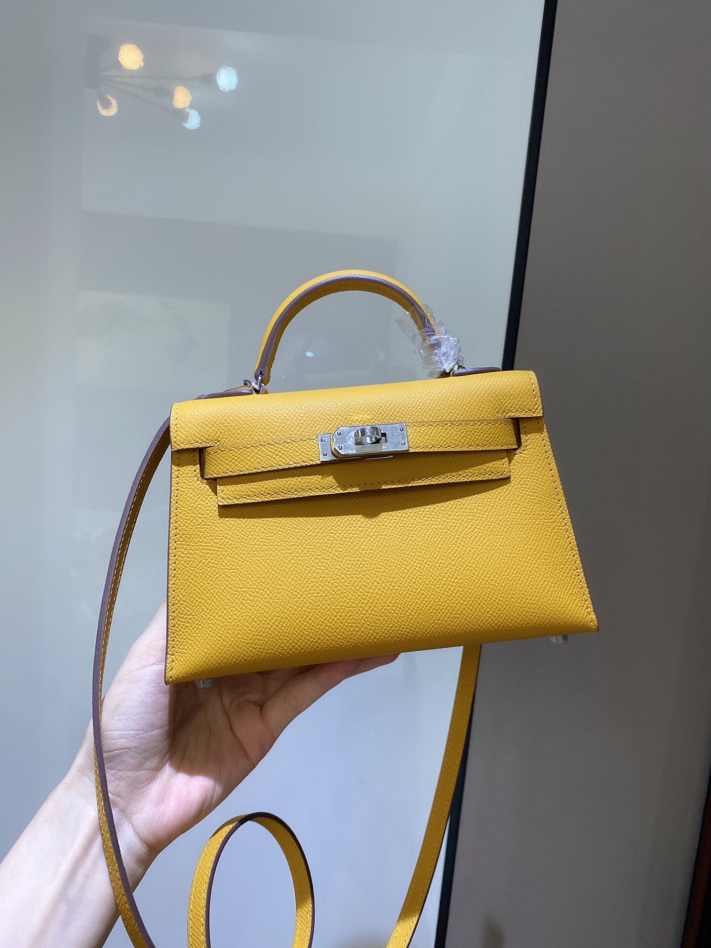 エルメス ケリー mini 19CM Epsom 写真色/金具シルバー 2023AM