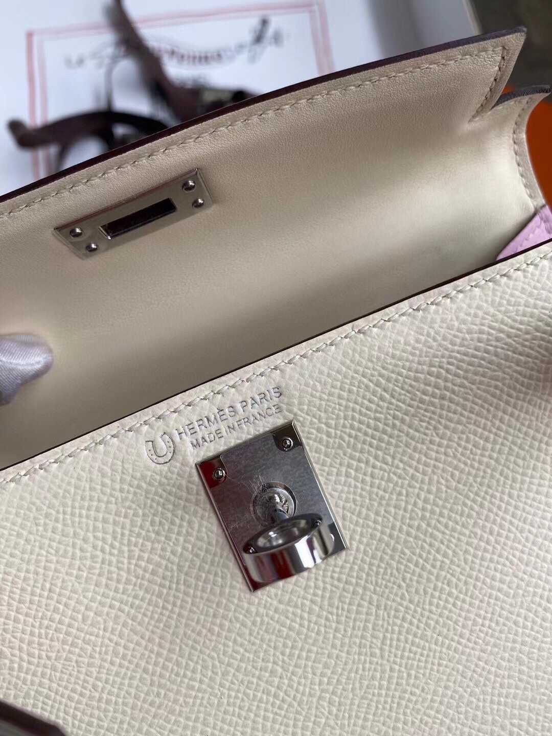 TOP エルメス ケリー mini Epsom 手作り 写真色/金具シルバー