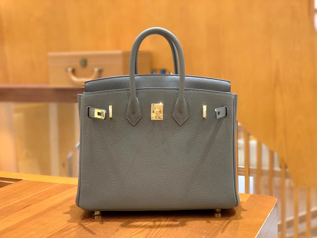 TOP エルメス Togo カーフ バーキン 25cm 写真色/金具ゴールド