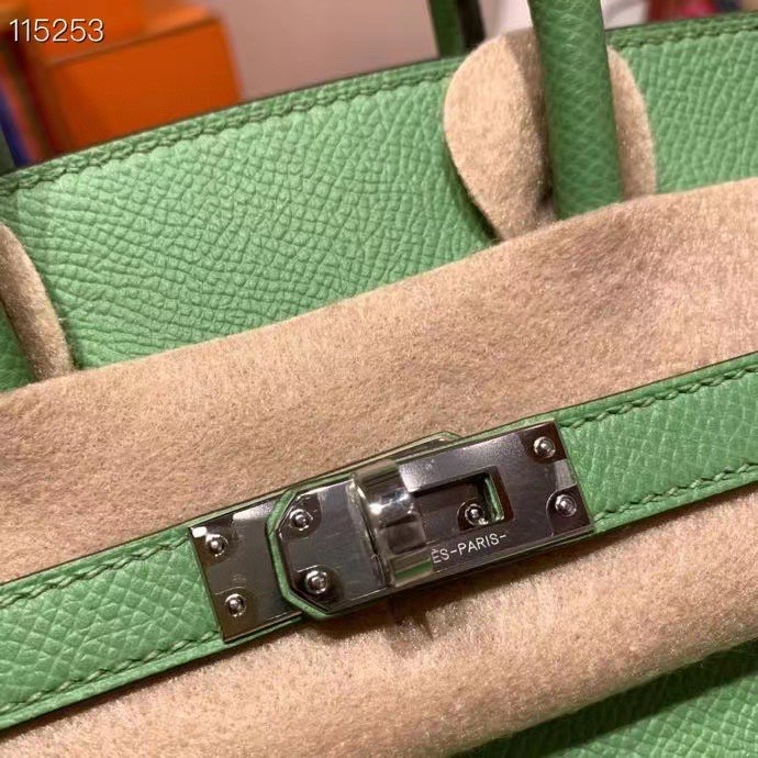 TOP エルメス 外縫い Epsom バーキン 写真色/金具シルバー