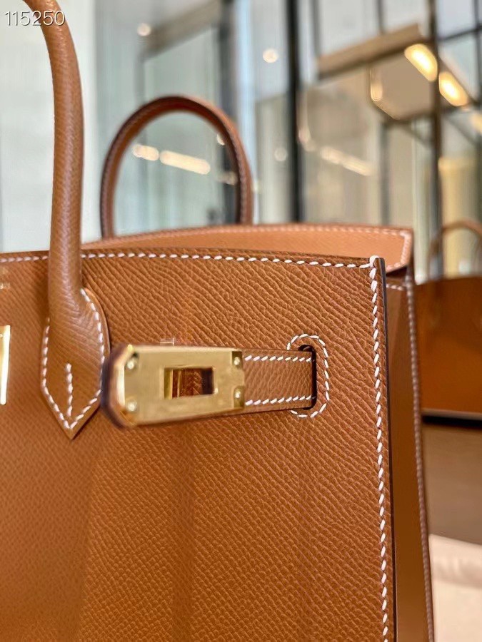 TOP エルメス 外縫い Epsom バーキン 写真色/金具ゴールド