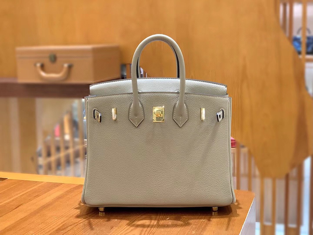 TOP エルメス Togo カーフ バーキン 25cm 写真色/金具ゴールド