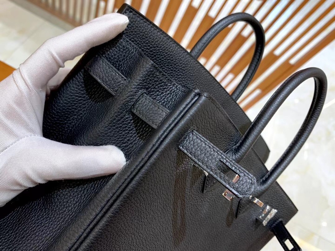 TOP エルメス Togo カーフ バーキン 25cm 写真色/金具シルバー