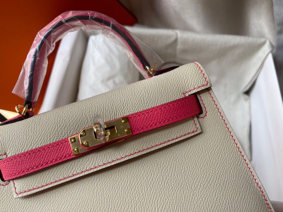 エルメス ケリー mini Epsom 手作り写真色 2023/金具ゴールド