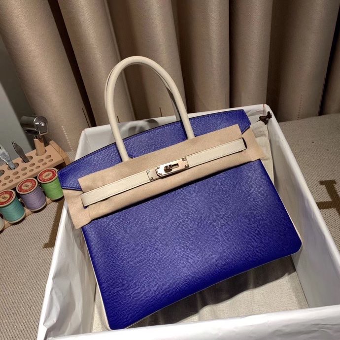 TOP エルメス 内縫い togo 89 バーキン30 写真色/金具ゴールド