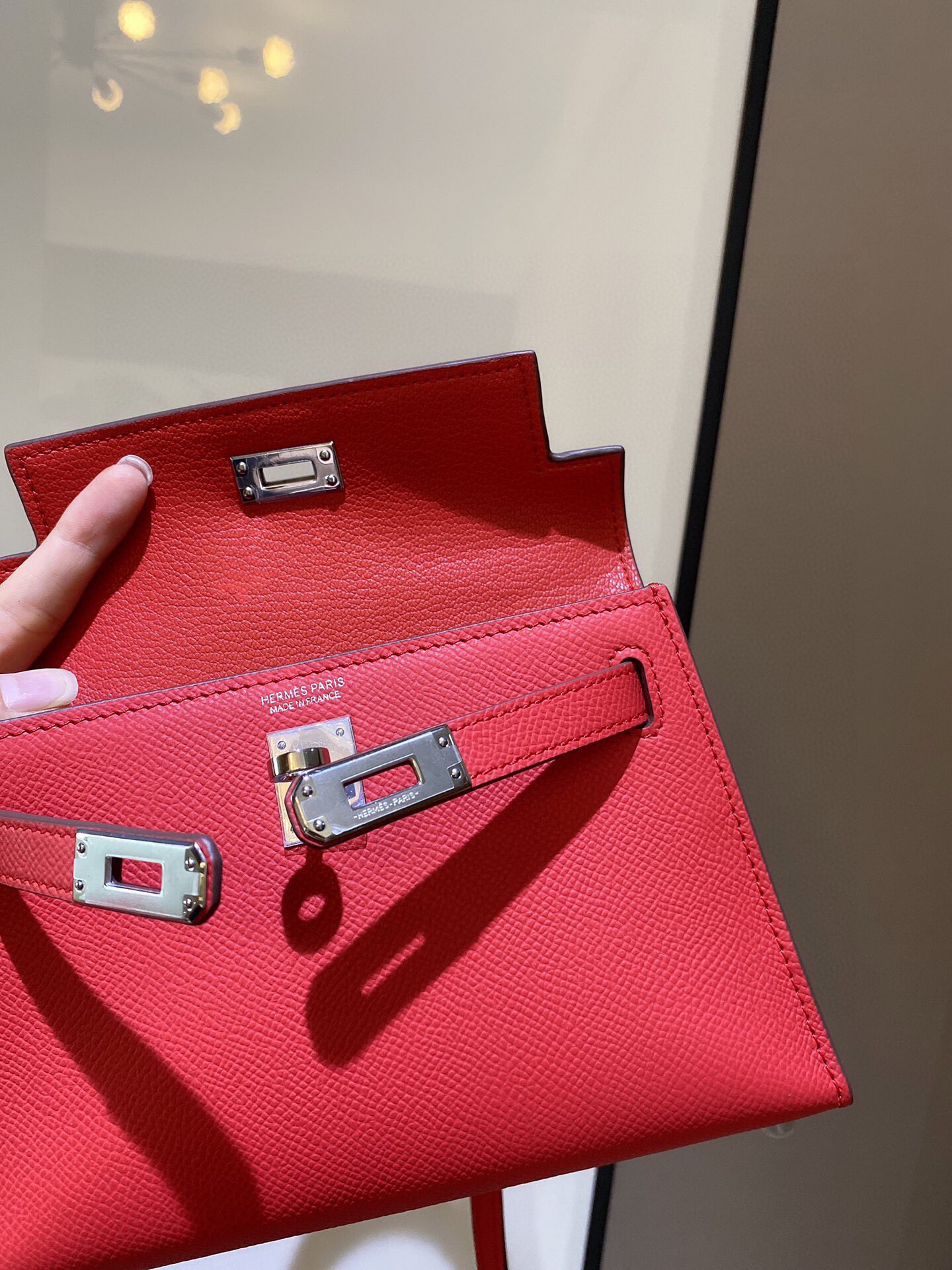 エルメス ケリー mini 19CM Epsom 写真色/金具シルバー 2023AM
