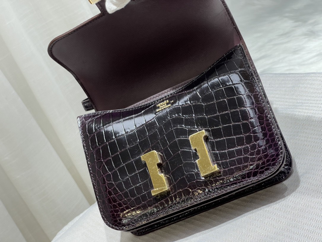 エルメス Beeswax thread 手作り18CM ショルダーバッグ金具ゴールド