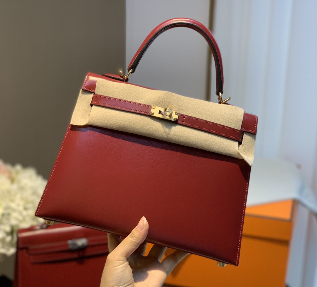 2023新品入荷！エルメス ケリー 25 手作り Box 写真色/金具ゴールド