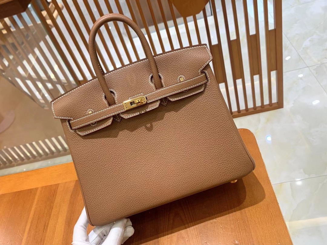 TOP エルメス Togo カーフ バーキン 25cm 写真色/金具ゴールド