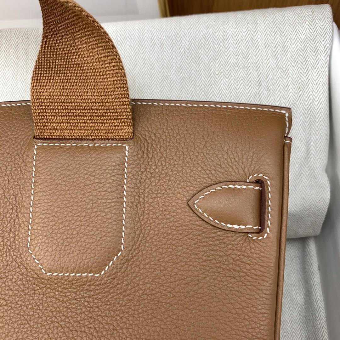 TOP エルメス Hac a Dos バーキン 28cm 写真色/金具シルバー