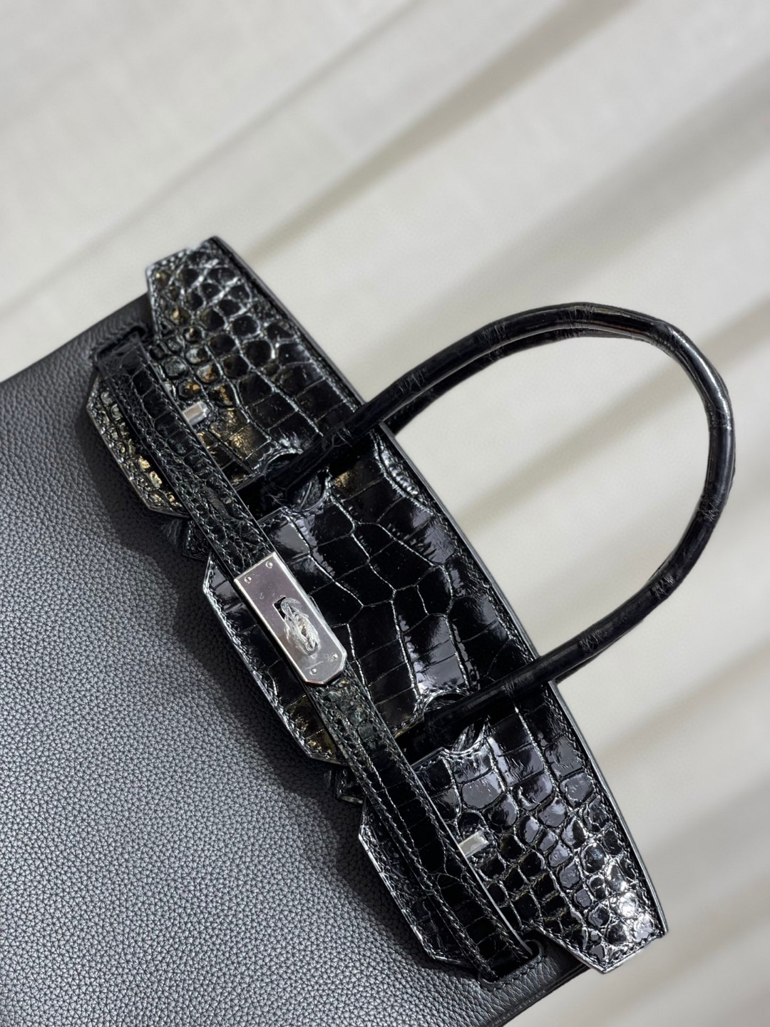 TOPエルメス Beeswax thread手作りTouch バーキン30 写真色/金具シルバー
