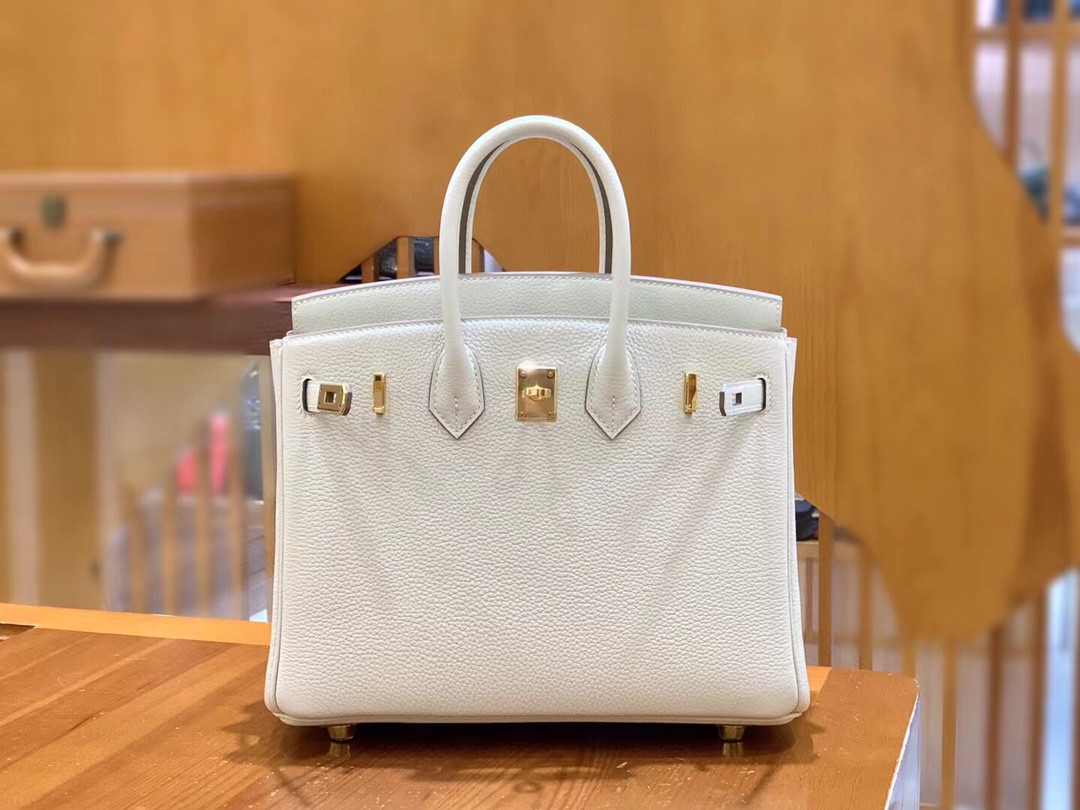 TOP エルメス Togo カーフ バーキン 25cm 写真色/金具ゴールド