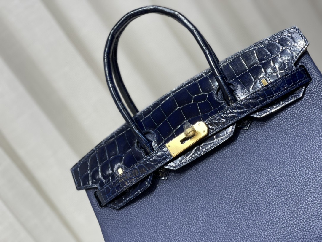 TOPエルメス Beeswax thread手作り Touch バーキン30 写真色/金具ゴールド