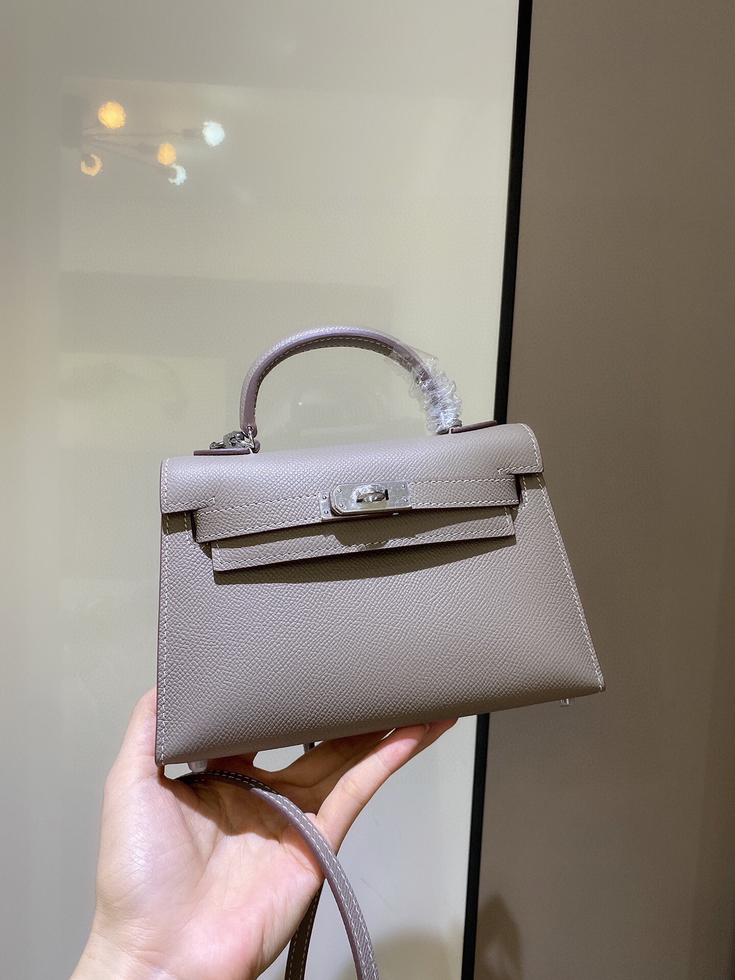 エルメス ケリー mini 19CM Epsom 写真色/金具シルバー 2023AM