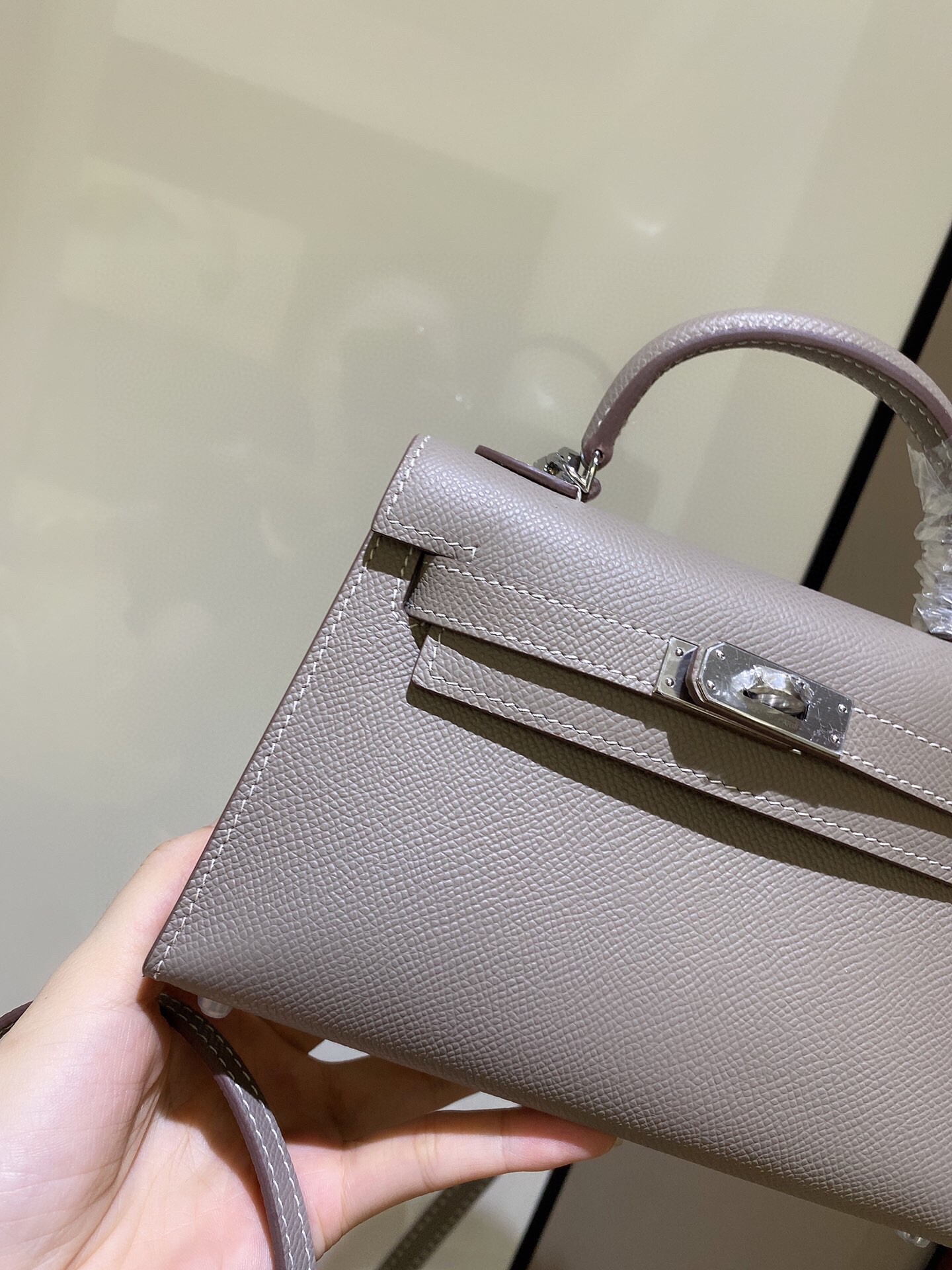 エルメス ケリー mini 19CM Epsom 写真色/金具シルバー 2023AM