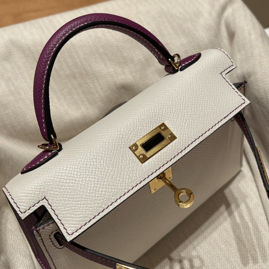 エルメス ケリー mini Epsom 手作り写真色 2023/金具ゴールド