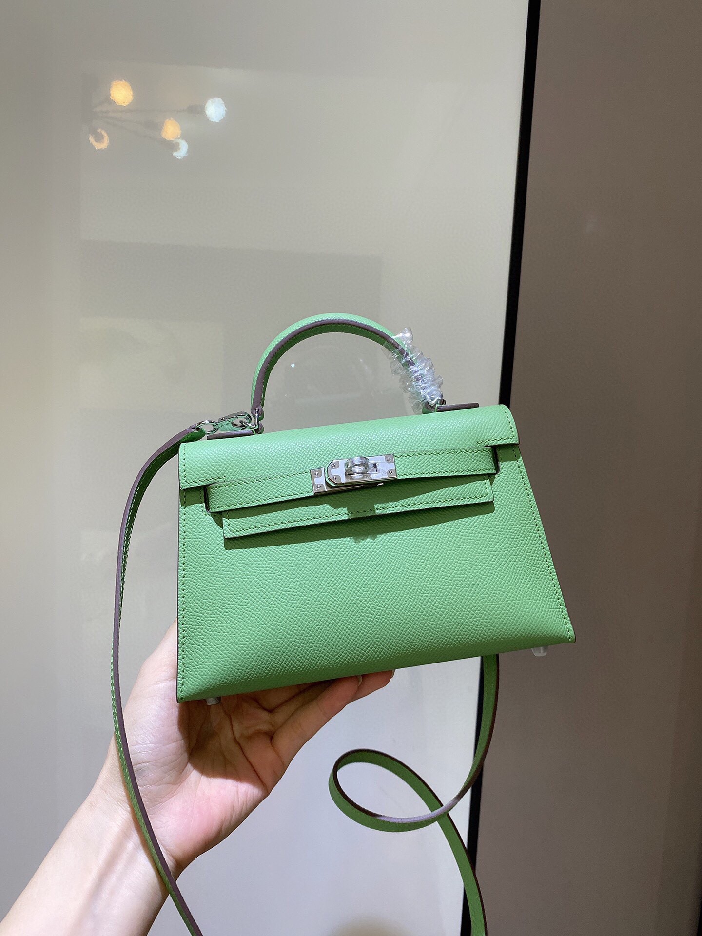 エルメス ケリー mini 19CM Epsom 写真色/金具シルバー 2023AM
