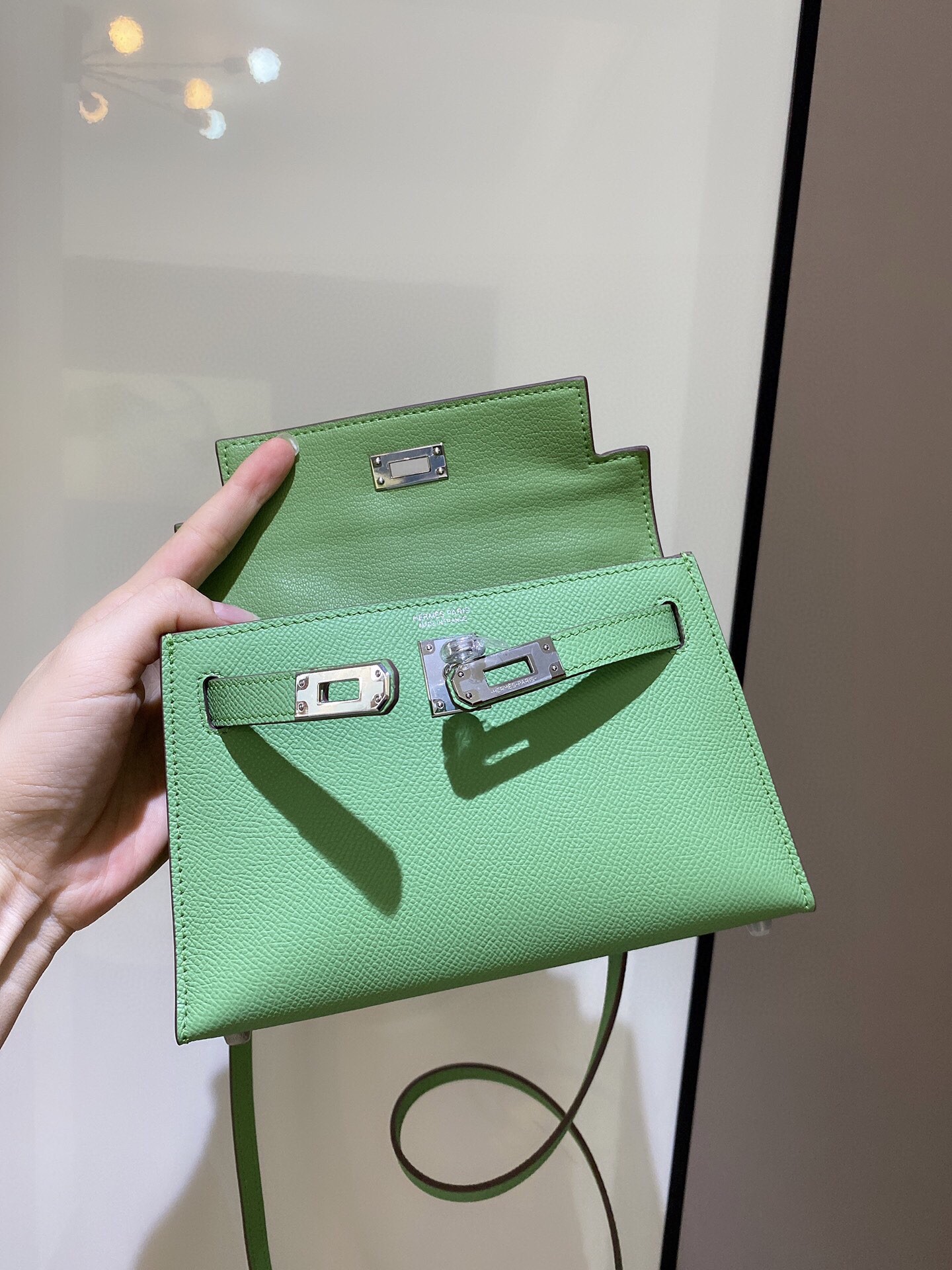 エルメス ケリー mini 19CM Epsom 写真色/金具シルバー 2023AM