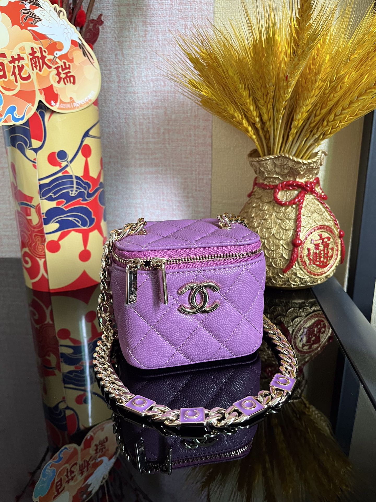 シャネル 超美品 スモールバッグ コスメポーチ