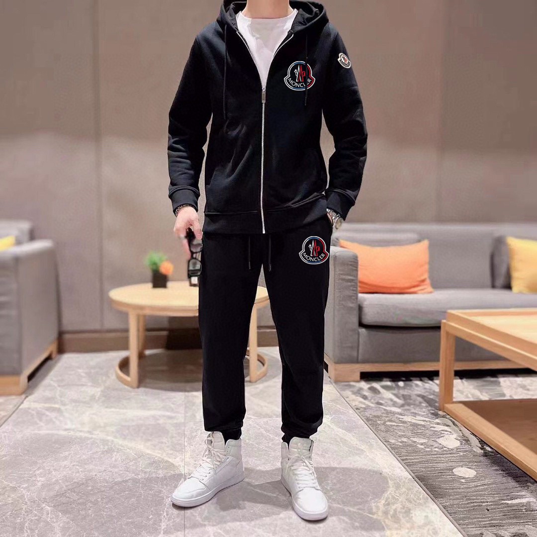 モンクレール 秋冬用 スウェット セットアップ 上下服