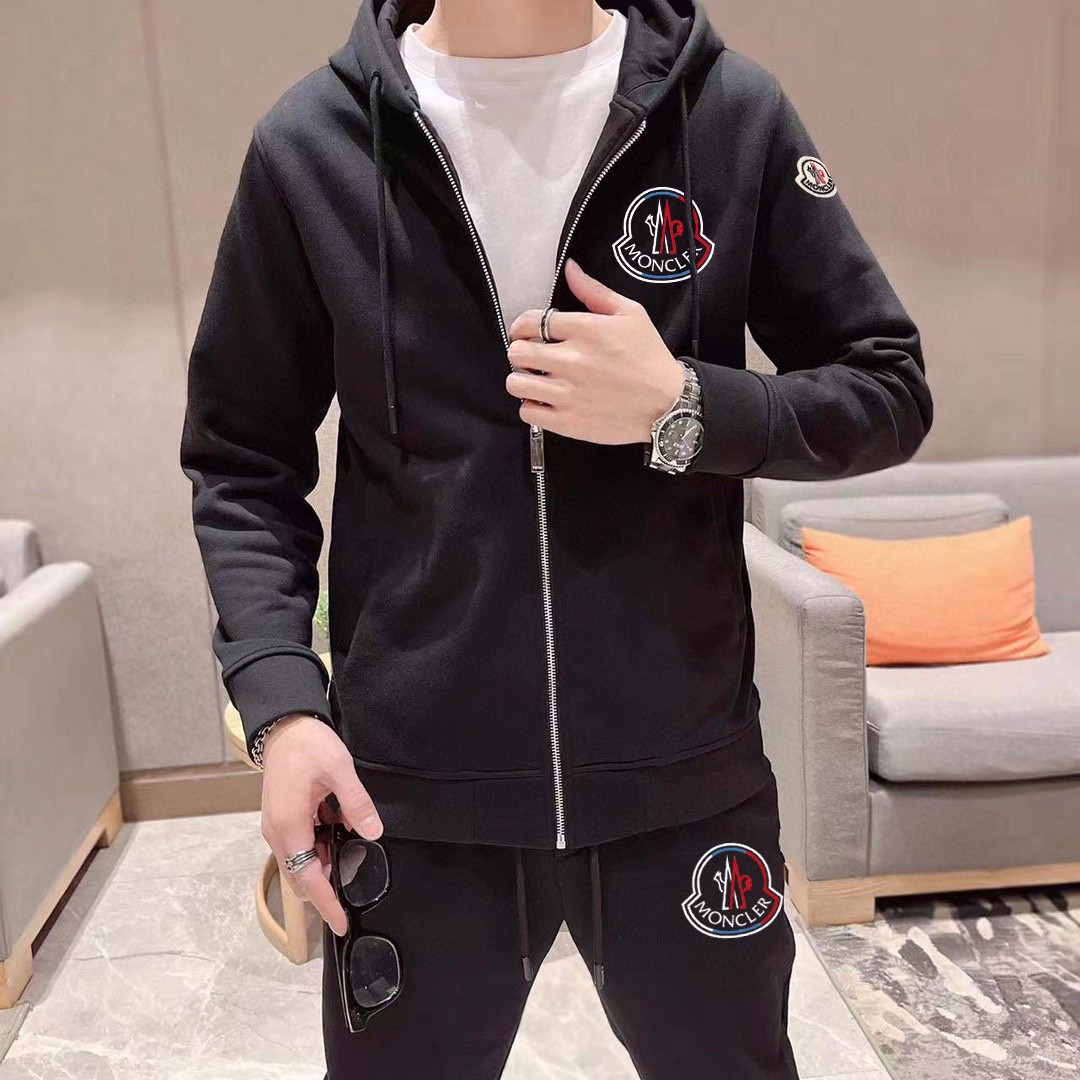 モンクレール 秋冬用 スウェット セットアップ 上下服