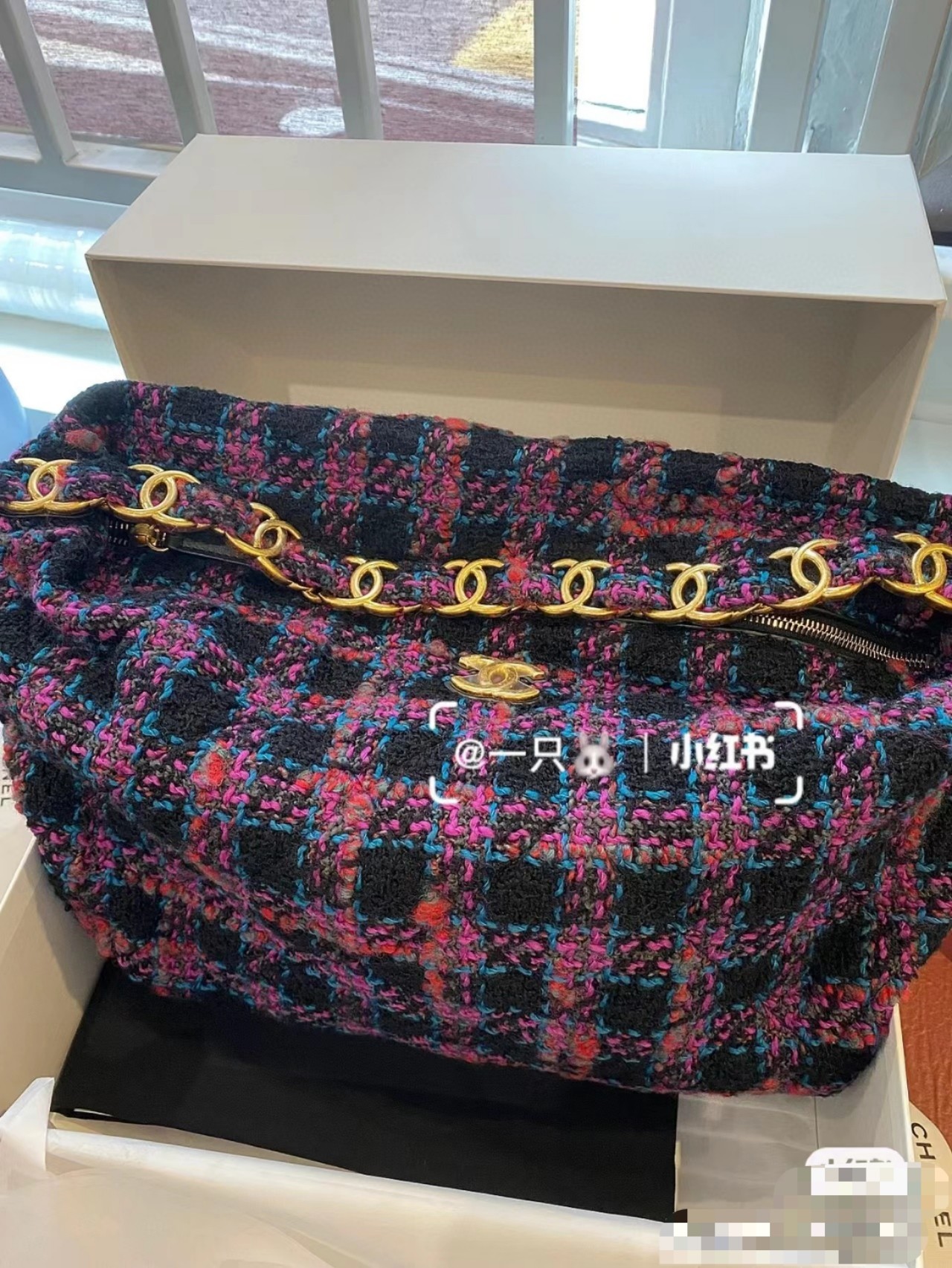 シャネル 超美品 Tweed Hobo Maix ハンドバッグ