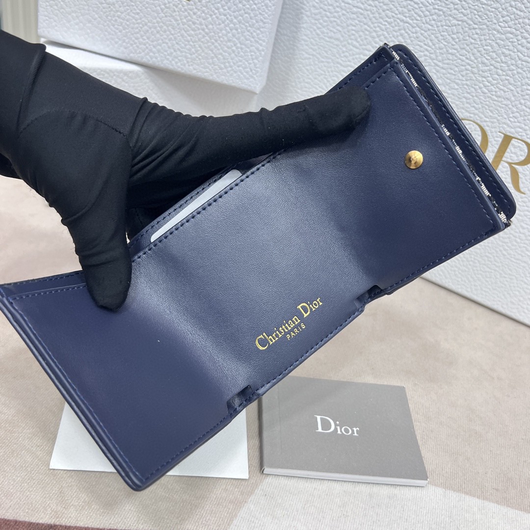 クリスチャンディオール 2022SSMontaigne 三つ折り短財布 2209XSJ65