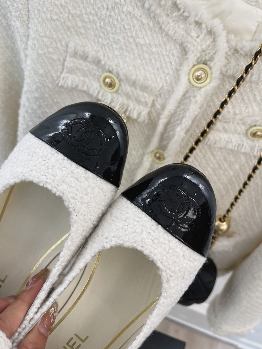 シャネル 極美品 ドライビングシューズ/ラウンドトゥ レディース