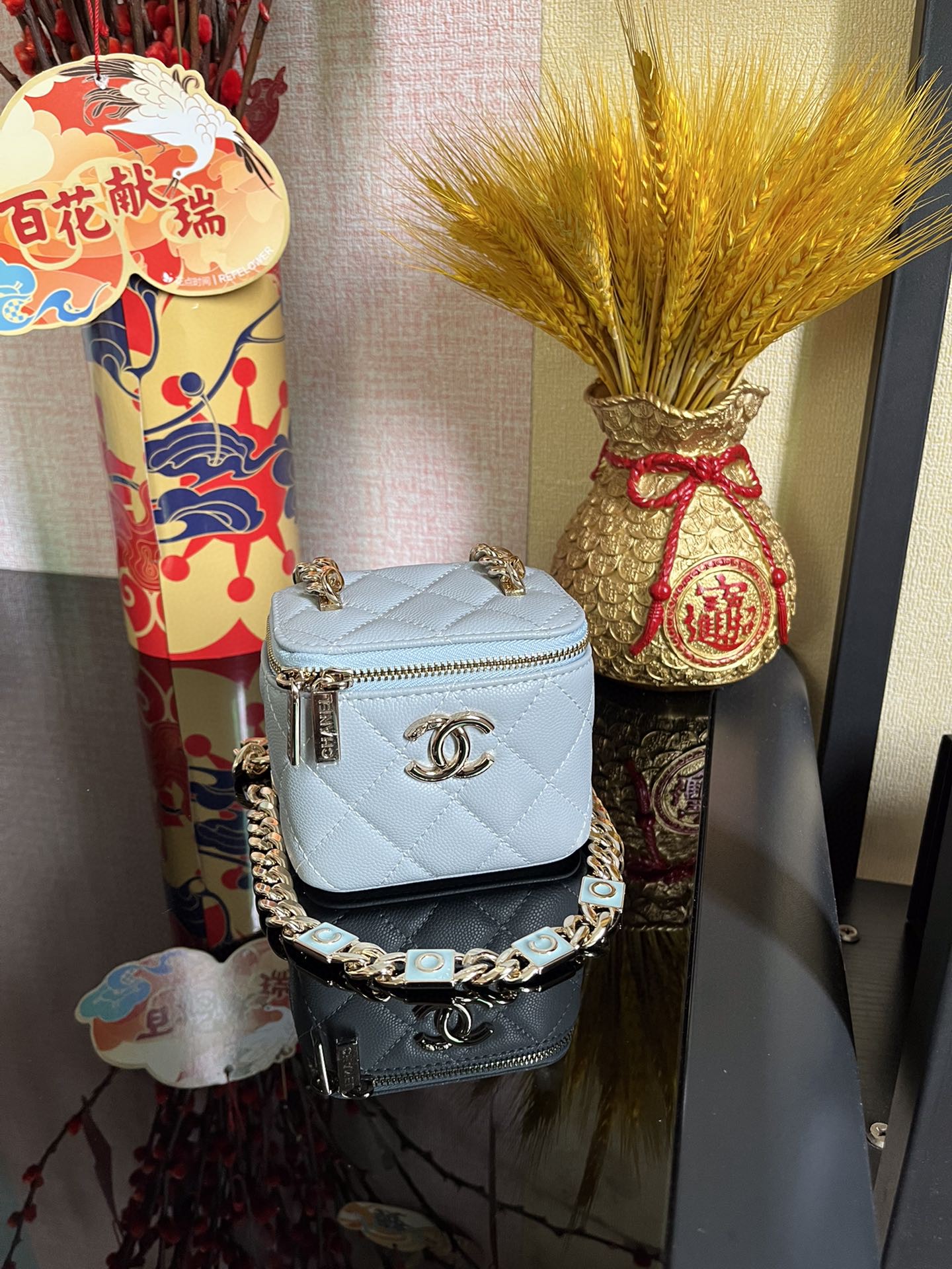 シャネル 超美品 スモールバッグ コスメポーチ 2212