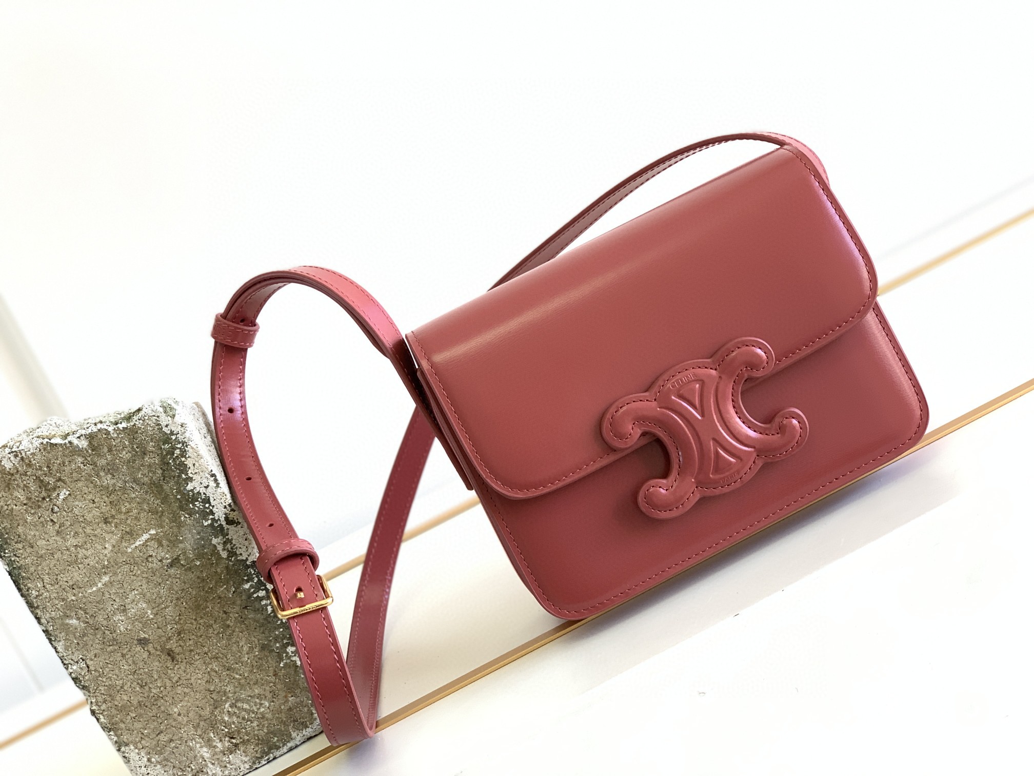 セリーヌ 超美品 18.5cm Cabas triomphe Box ショルダーバッグ 2209