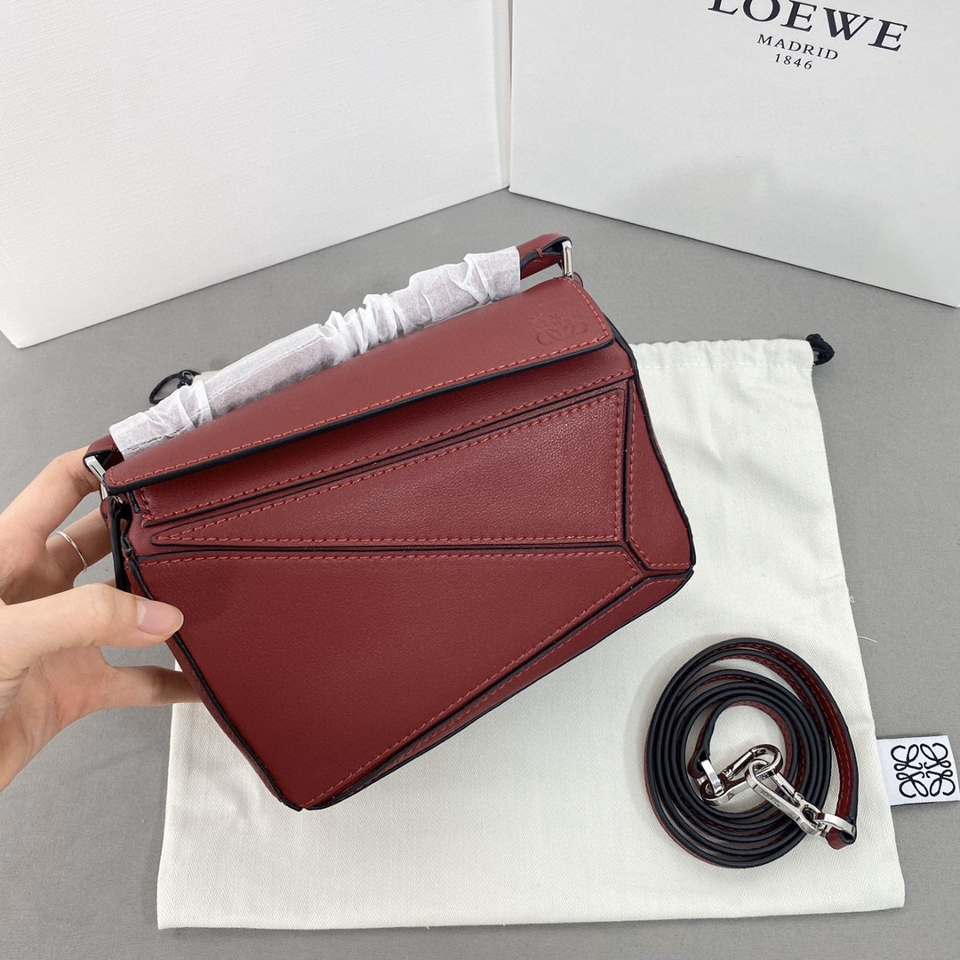 ロエベ 新作通販 puzzle mini 2WAY 手提げ袋 ショルダーバッグ