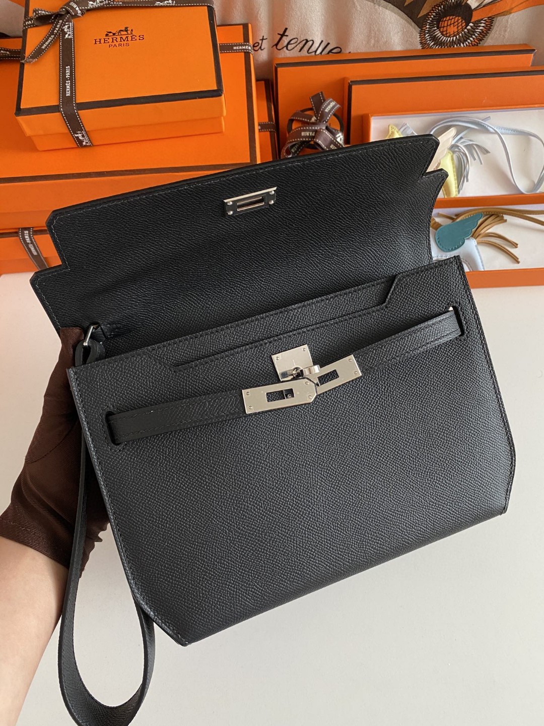 エルメス Kelly ケリー 手作り 25cm Depeches epsom 2206
