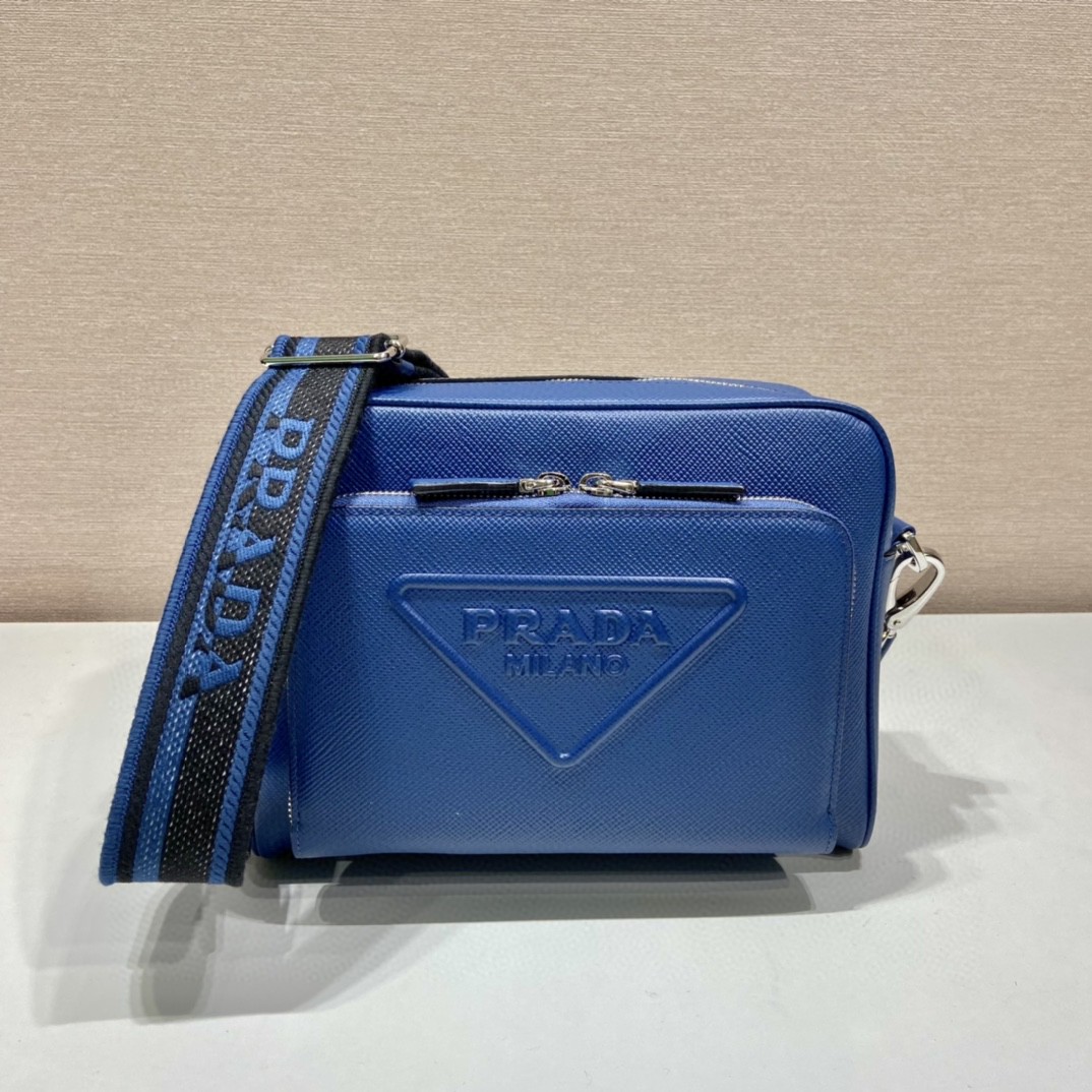 超美品 プラダ メンズ Saffiano ショルダーバッグ