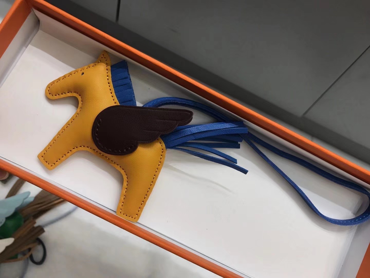 超美品 エルメス 馬 小物 ストラップ