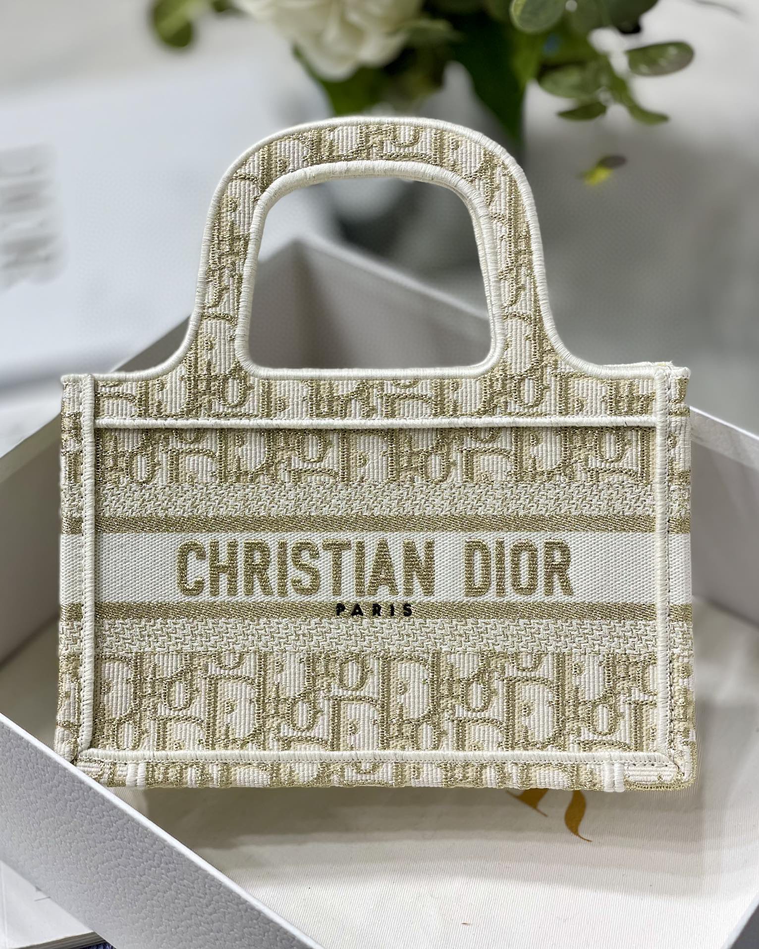 Diorクリスチャンディオール 美品 MINI Tote バッグ 鞄
