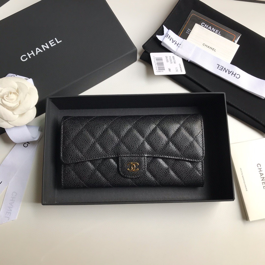 CHANEL シャネル 2022新作 Wホック二つ折り財布 2202