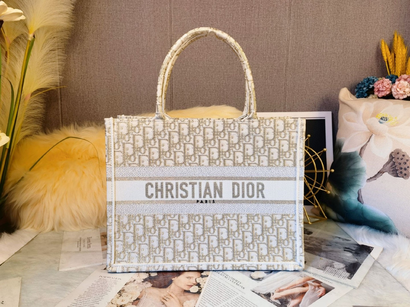 クリスチャンディオール 超美品 36cm Book Tote トートバッグ