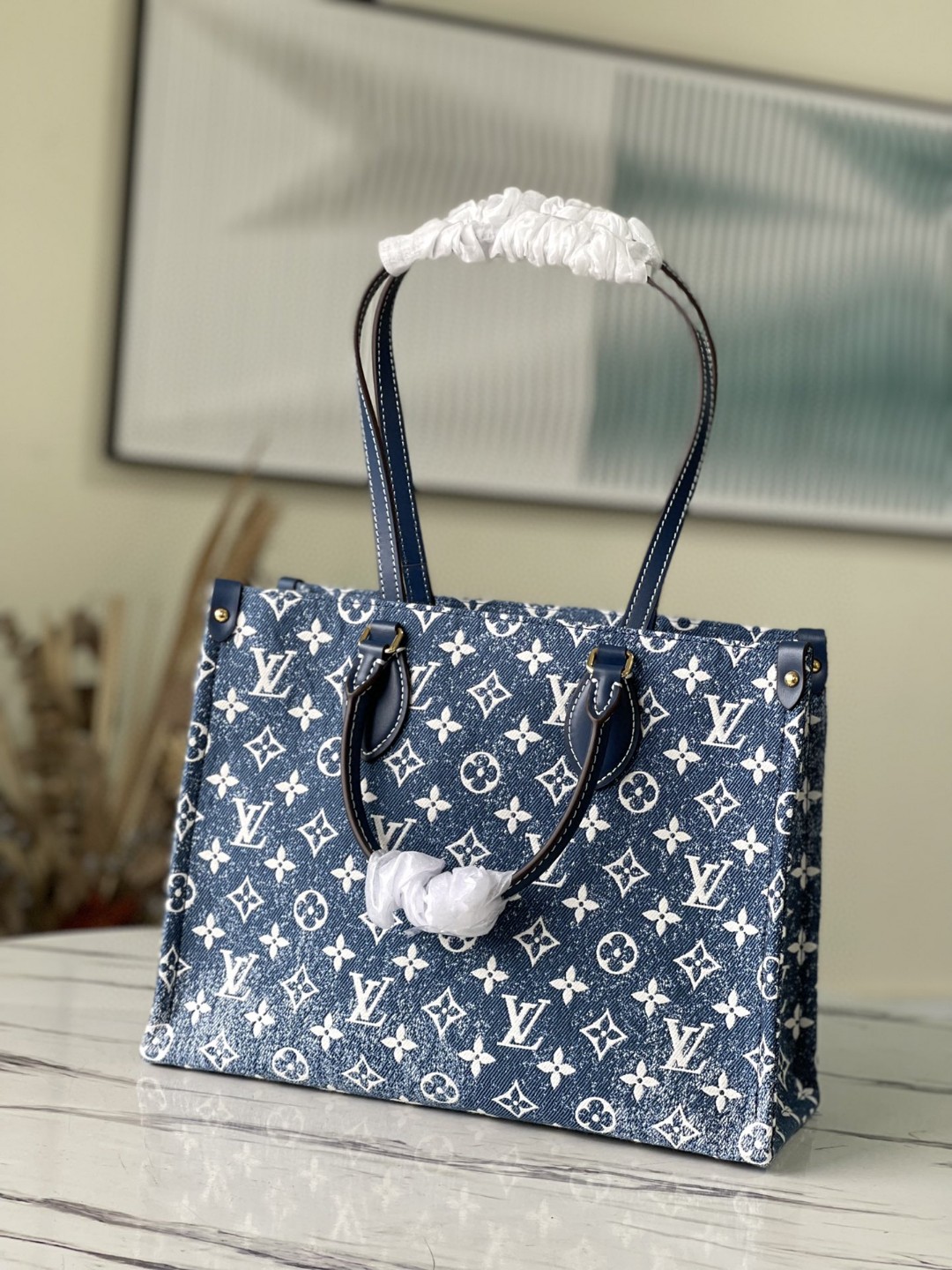 Louis Vuitton ルイヴィトン オンザゴー MM デニム トートバッグ