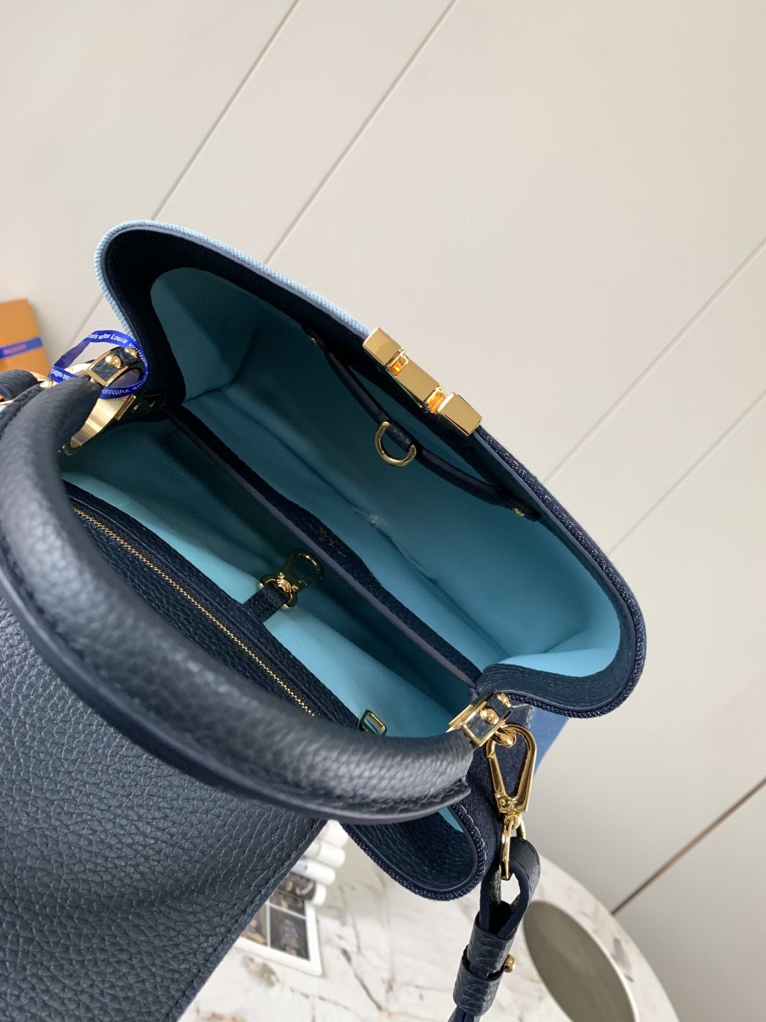 ルイヴィトン カプシーヌBB ハンドバッグ デニム