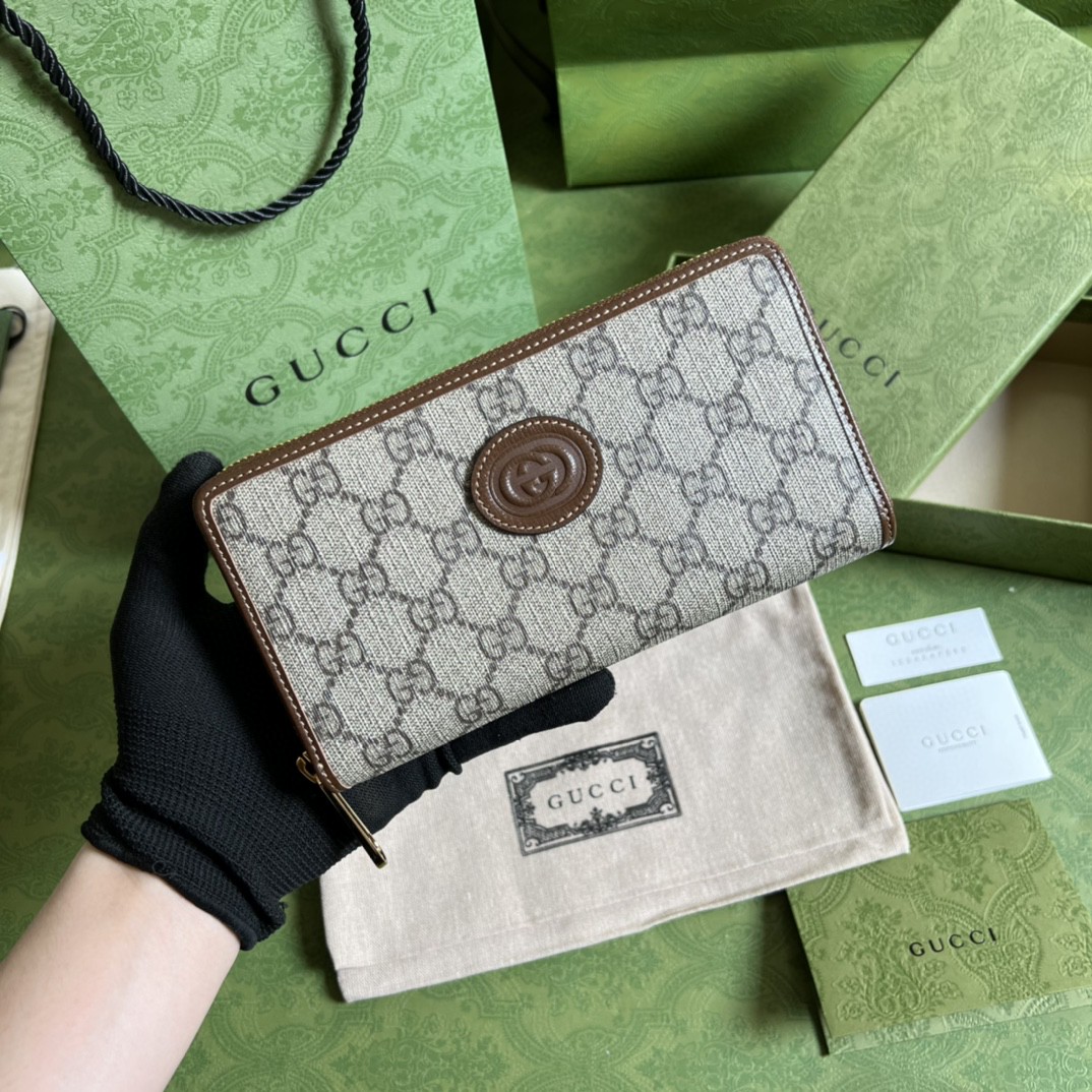 新作通販 gvcci グッチ ラウンドファスナー式財布