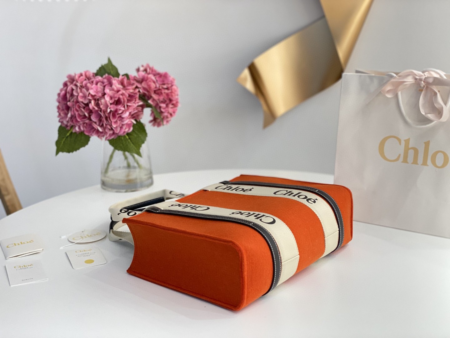 Chloe クロエ 超美品 37 Woody Tote ハンドバッグ