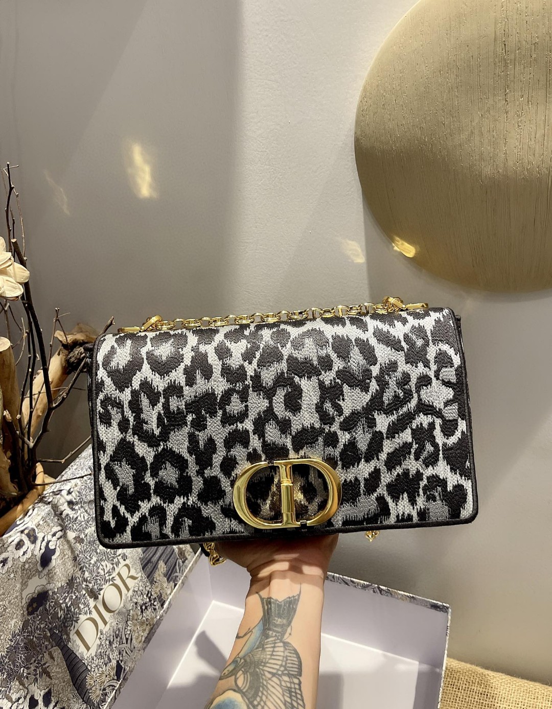クリスチャンディオール Montaigne 20 チェーンショルダーバッグ