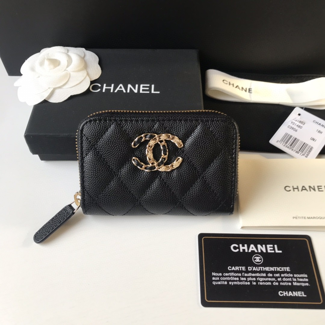 CHANEL シャネル 21SSラウンドファスナー式財布