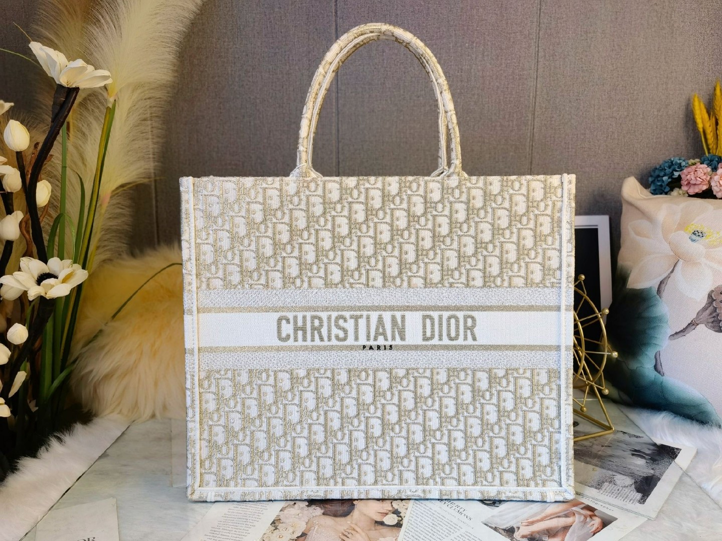 クリスチャンディオール 超美品 41cm Book Tote トートバッグ