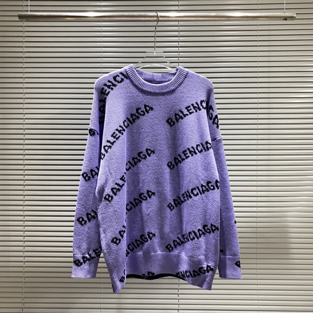 バレンシアガ 秋冬新品 長袖ニット メリハリ/トップス