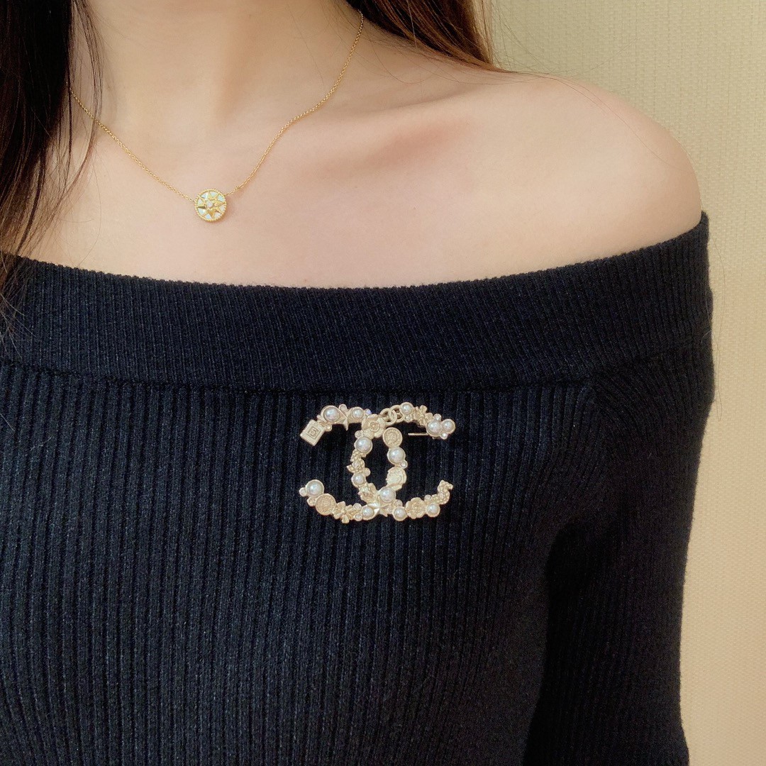 超美品 CHANEL シャネル ココマーク ブローチ