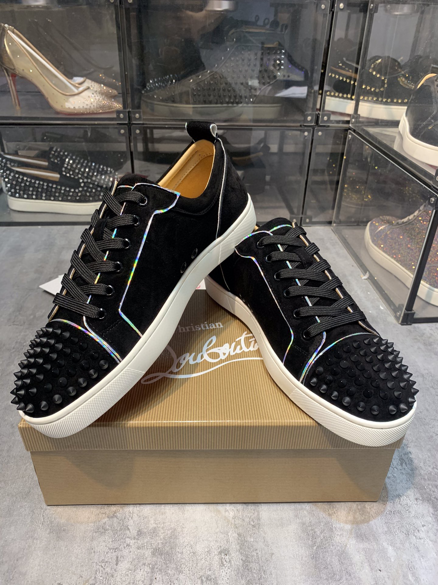 クリスチャン ルブタン(CL) 高品質 男女兼着 スニーカー レースアップ