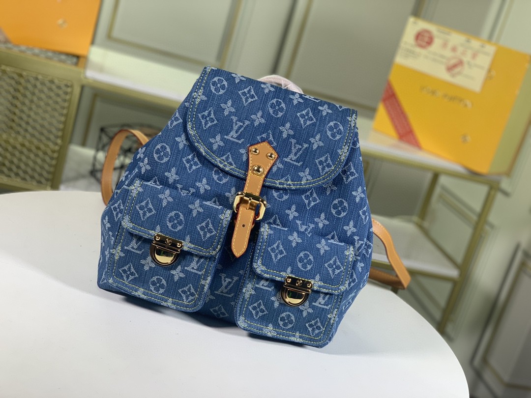 ルイヴィトン LV デニム 後背包 リュック