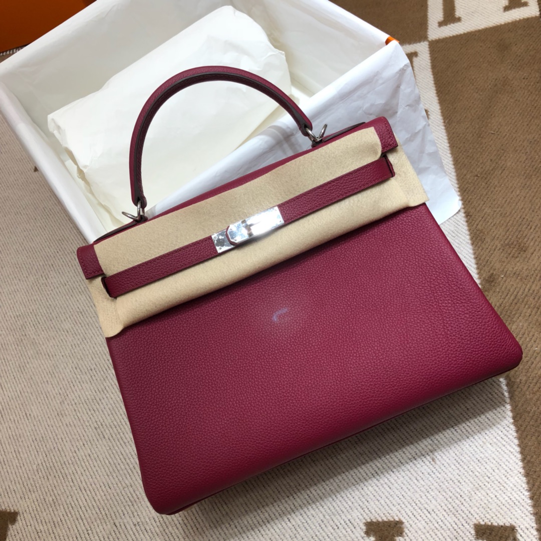 エルメス 手作り エルメス ケリー32 内縫い トリヨンクレマンス AM2001P1500