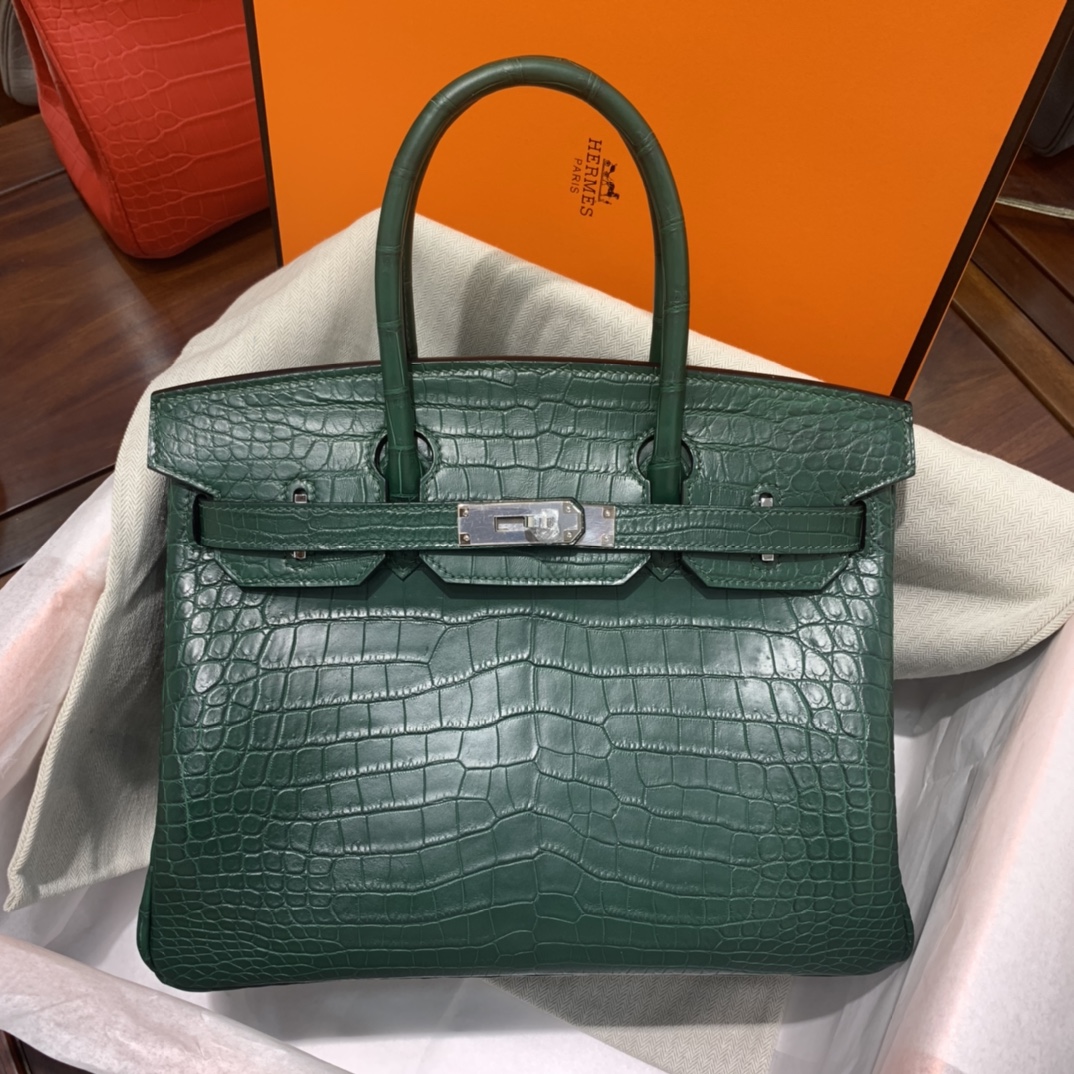 高品質エルメス クロコダイル 手作り BIRKIN バーキン30 TD2001P